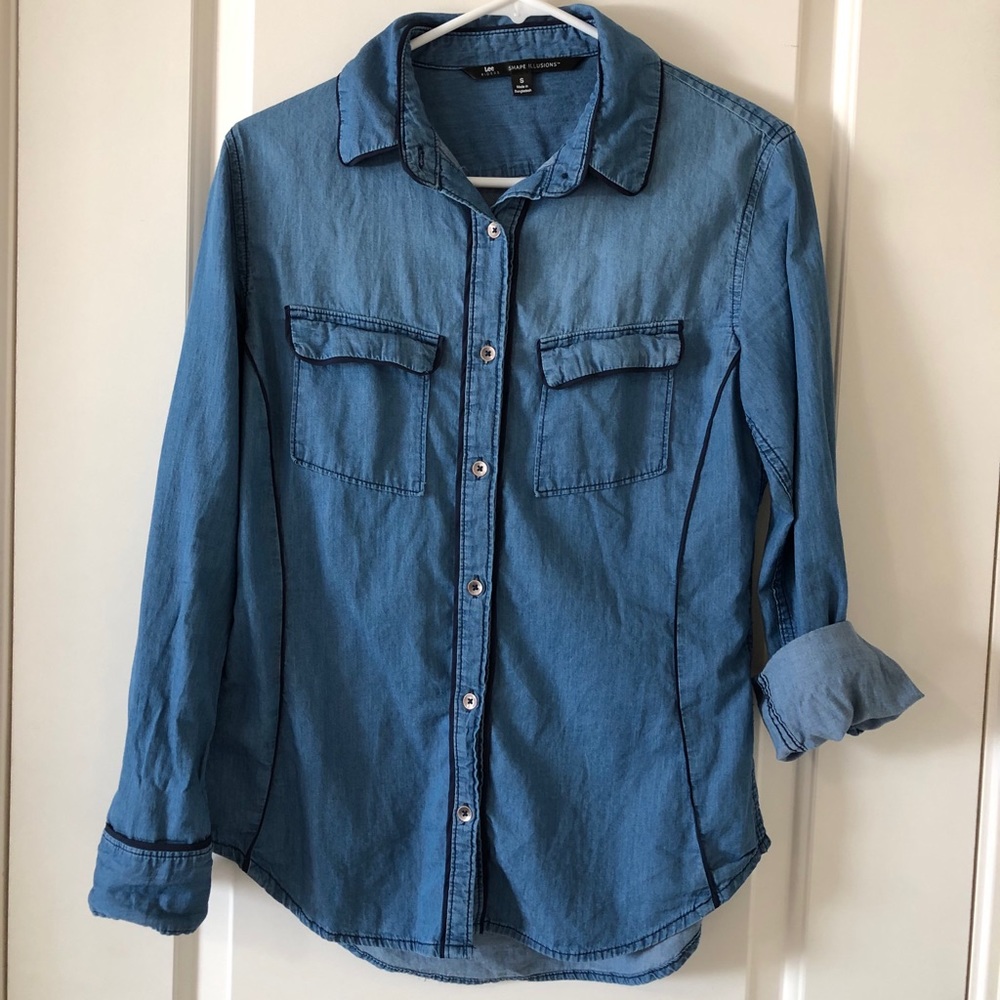 Soft like Denim Button Down Top